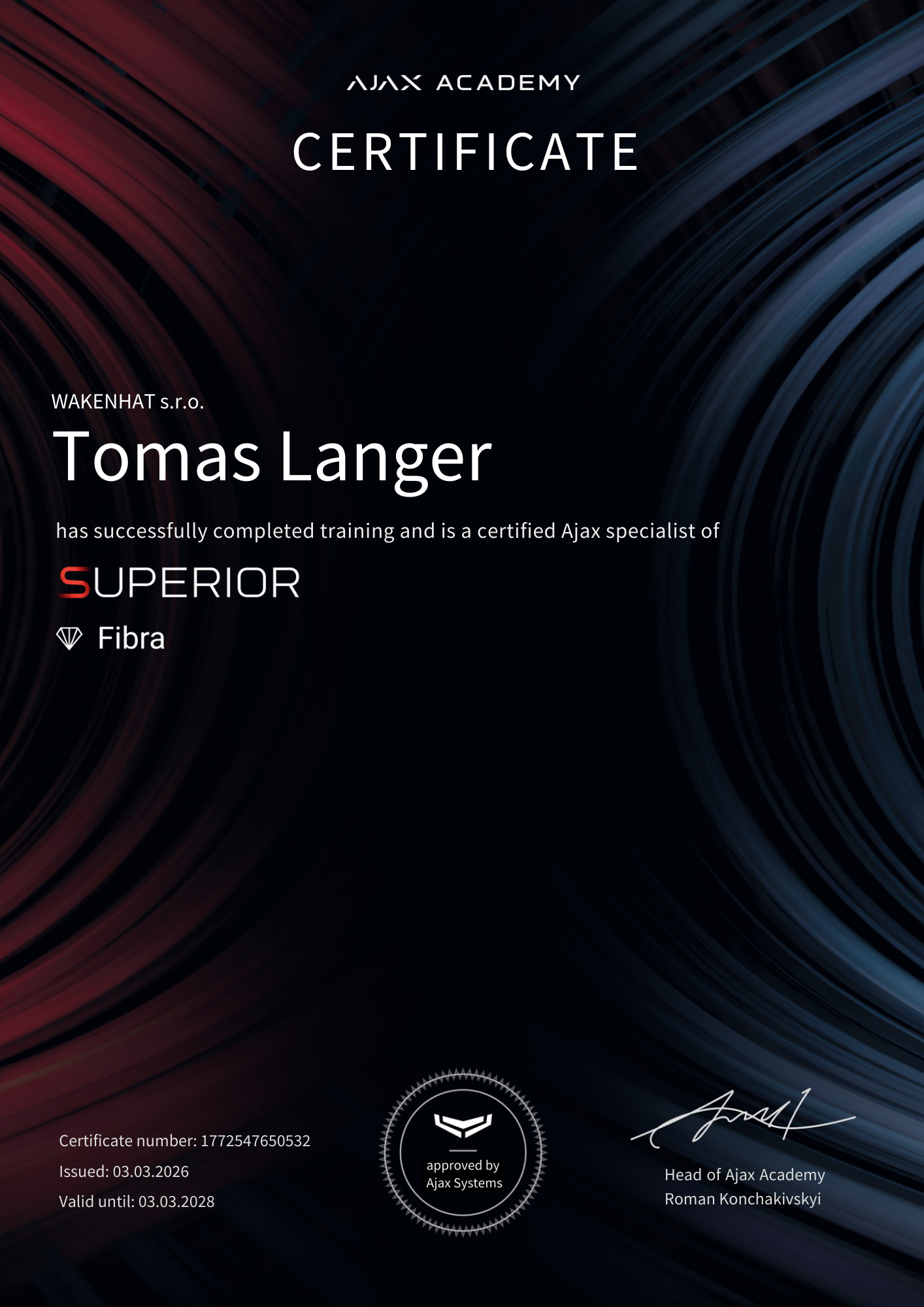 Ajax certifikáty A4